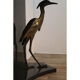 Vintage lacquered wooden console decorated with brass herons 1970