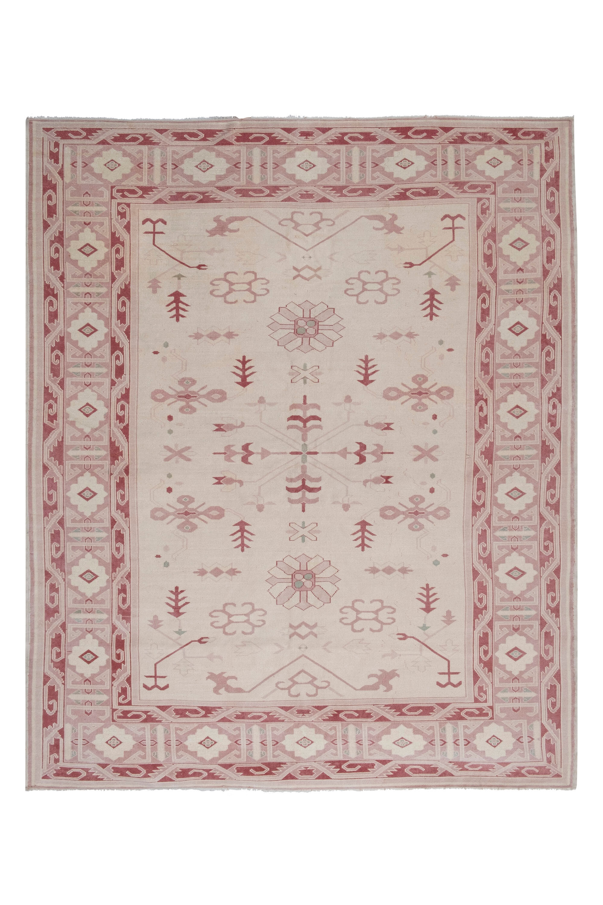 Vintage Oversize Turkish Oushak Rug 196 x 240 cm
