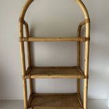 Etagère murale en rotin