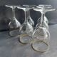 6 Verres à eau Daum putoisés or