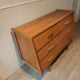 Vintage 1950 oak chest of drawers with pyramidal drawers