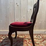 Set of 6 Restoration period chairs in mahogany and threads