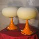 Pair of Prisma Mushroom Table Lamps 1975 to 80, Ufo A Space 30x22