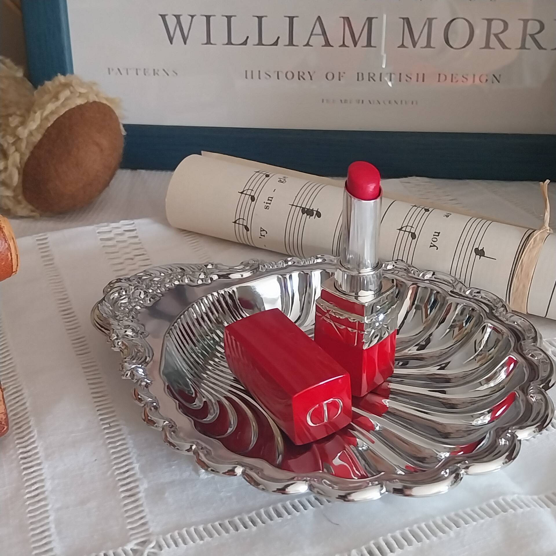 Vintage scallop shell dish