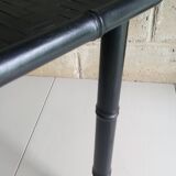 Table d'appoint bois et bambou noire