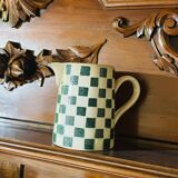Pichet ancien damier vert Faïencerie de Castres