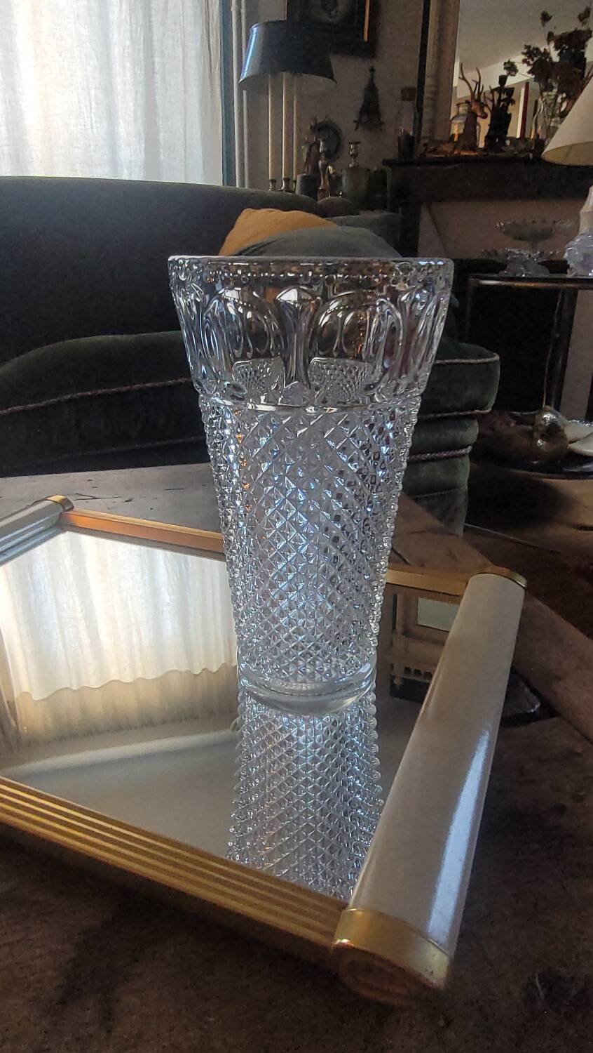 Vintage thick glass vase