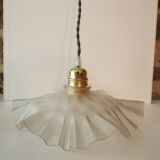 Opaline pendant light, khaki twisted cables