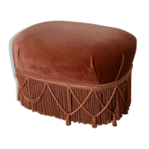 Pink velvet ottoman