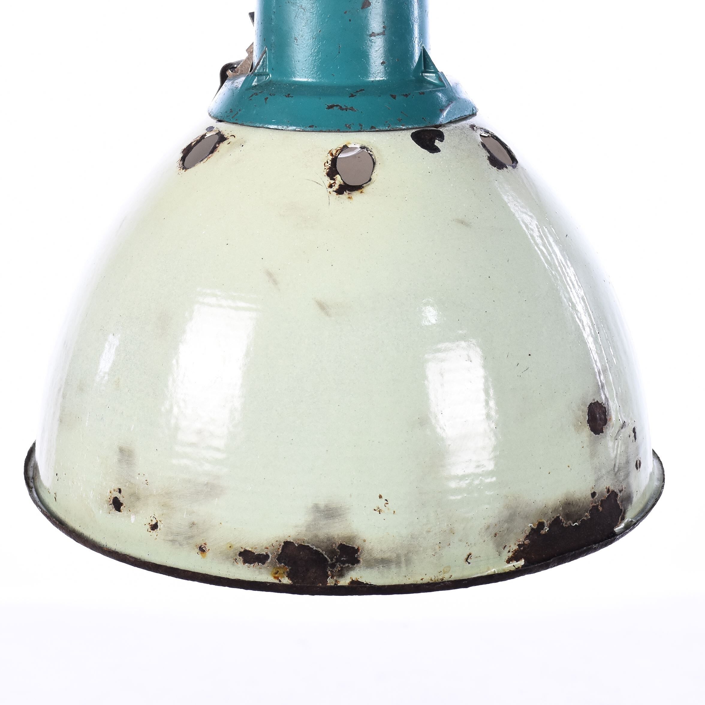 Enamel pendant lamp green