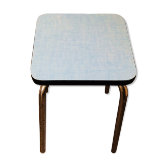 Tabouret formica bleu-vert 60's