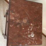 Antique bedside table in wood and marble