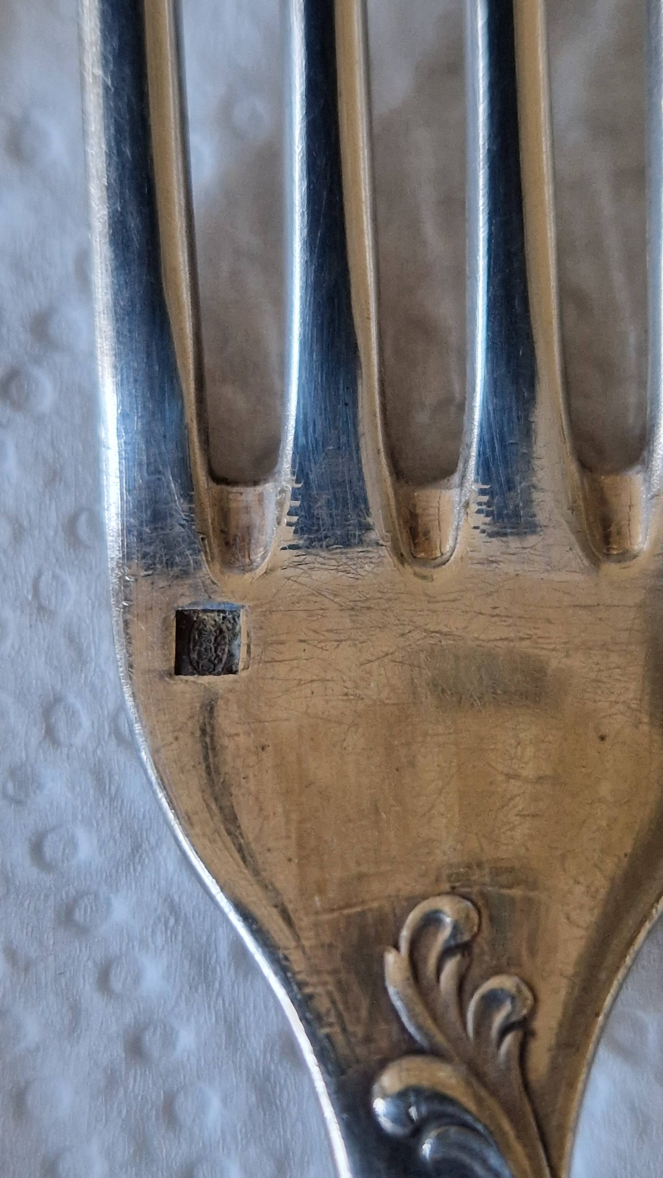 Set of 12 cutlery Christofle, Marly model