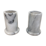 Marble pepper salt shaker duo