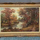 M. van Eys “River landscape”. Oil on canvas.