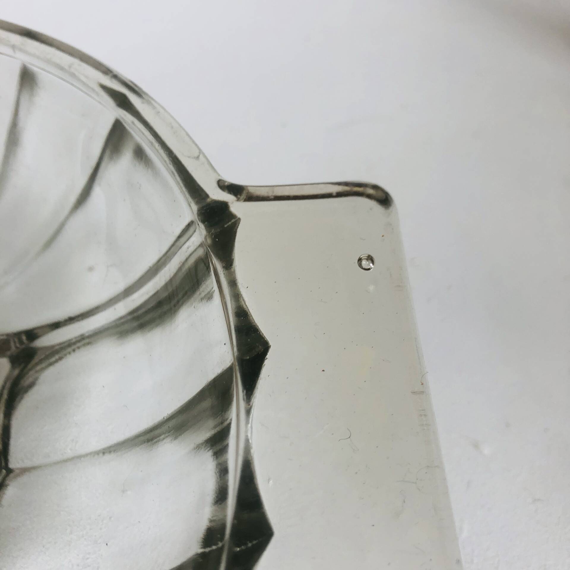 Art Deco pressed moulded glass bowl made in France
