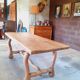 Rustic oak table.