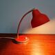 Vintage articulated desk lamp in red lacquered metal, 1950s