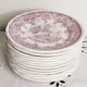 Lot de 12 assiettes à dessert en faïence  de Lunéville