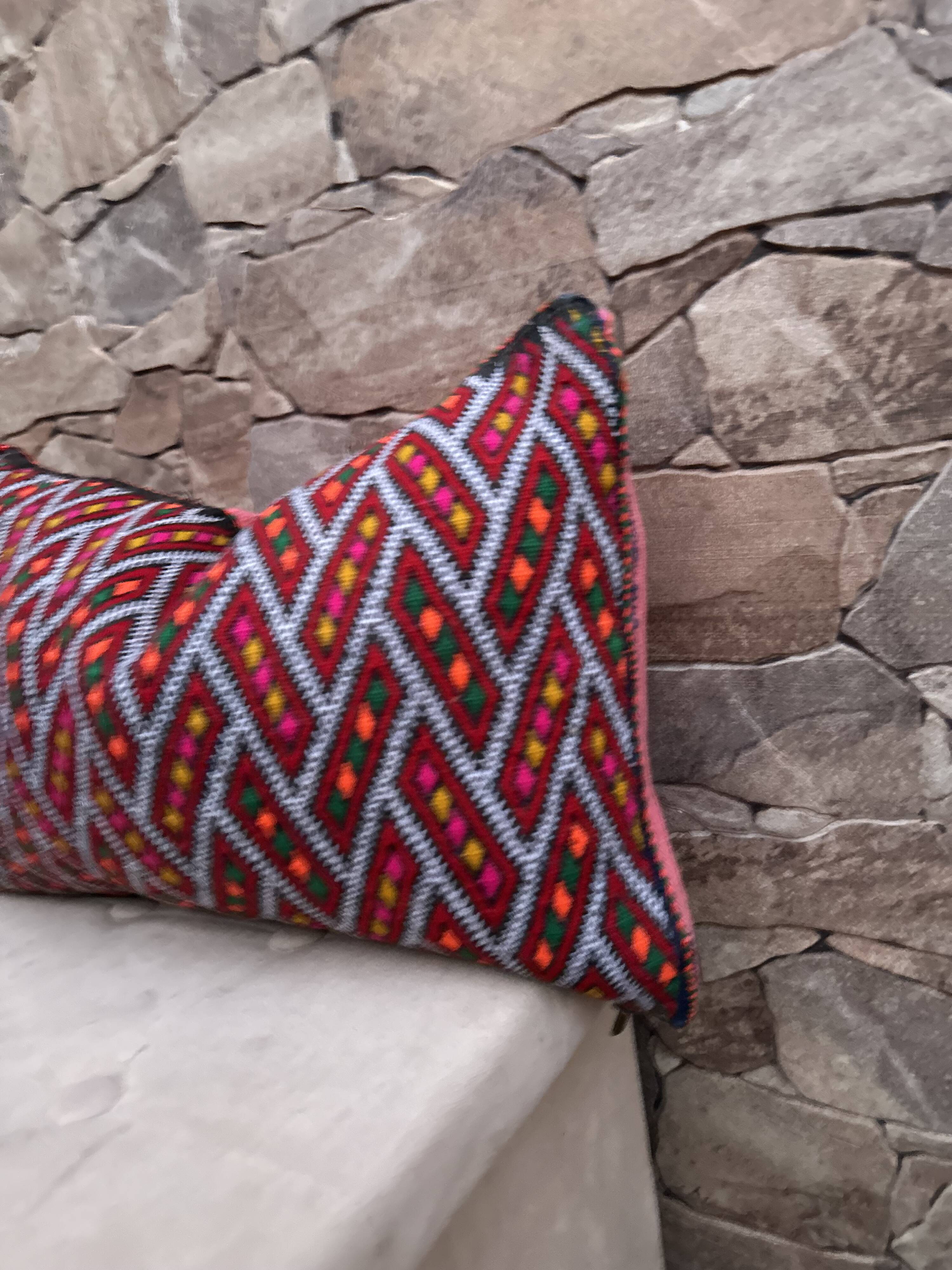 Vintage Moroccan Berber wool cushion cover