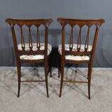 Pair of Chairs in Red Cherry, by Colombo Sanguineti, Italy – 1950