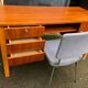 Bureau scandinave en teck et hêtre vernis années 60