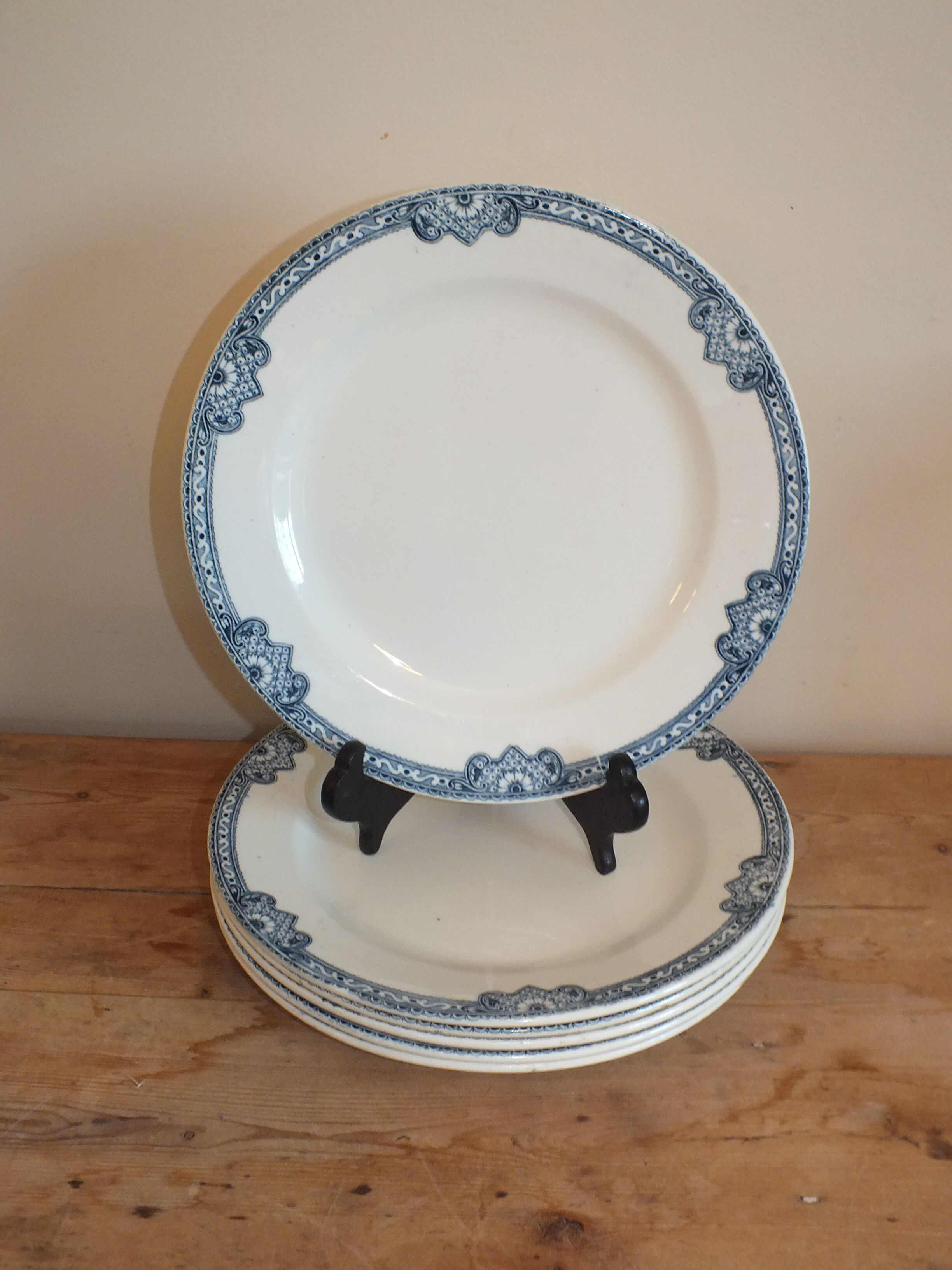 6 flat plates Salins Jumièges in iron earth