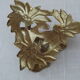 Vintage bougeoir en laiton 3 fleurs