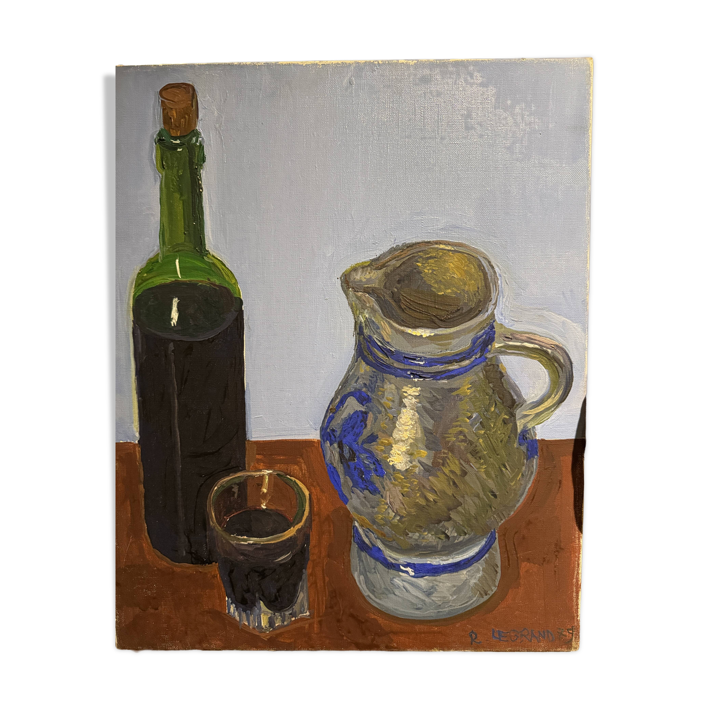 Oil painting Still Life signed R-LEGRAND