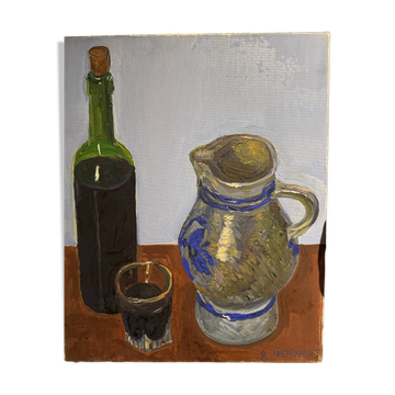 Peinture à l'huile Nature morte signé R-LEGRAND
