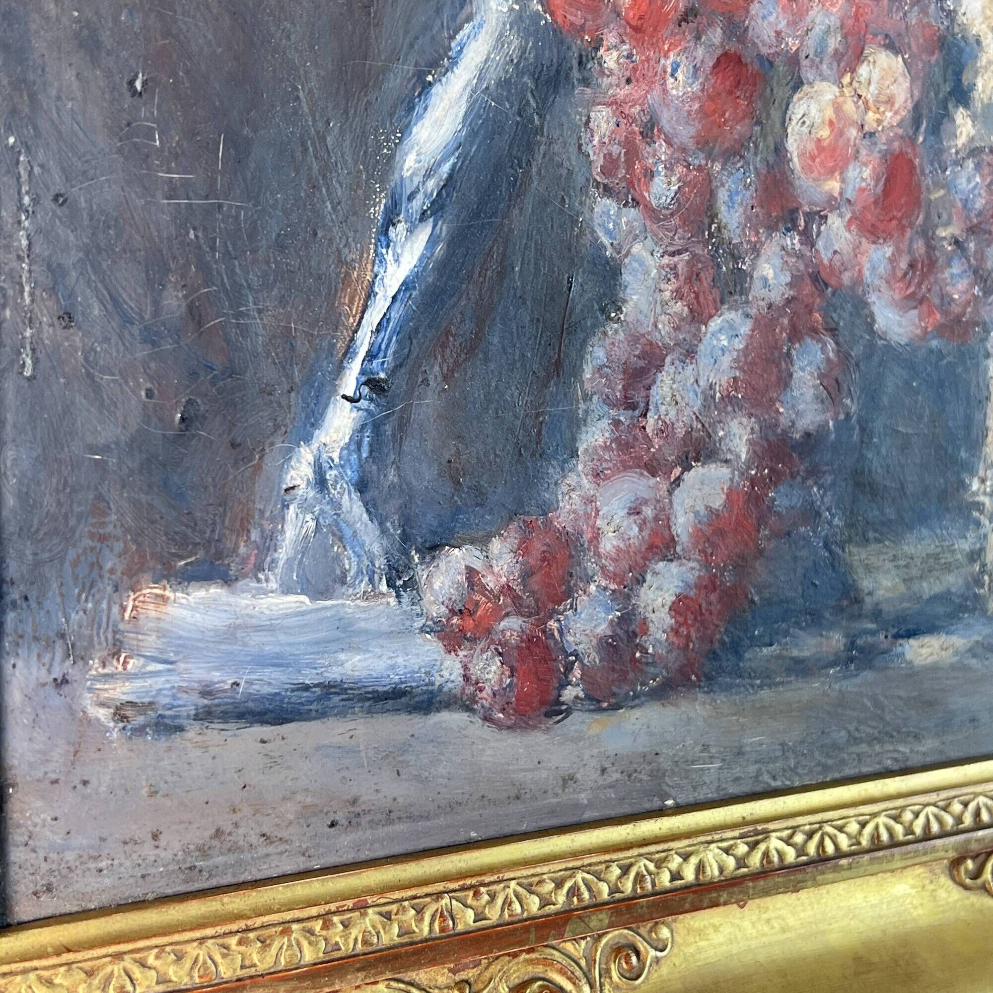 Henri duvoisin 1877-1959 oil on canvas still life empire frame, bacchus
