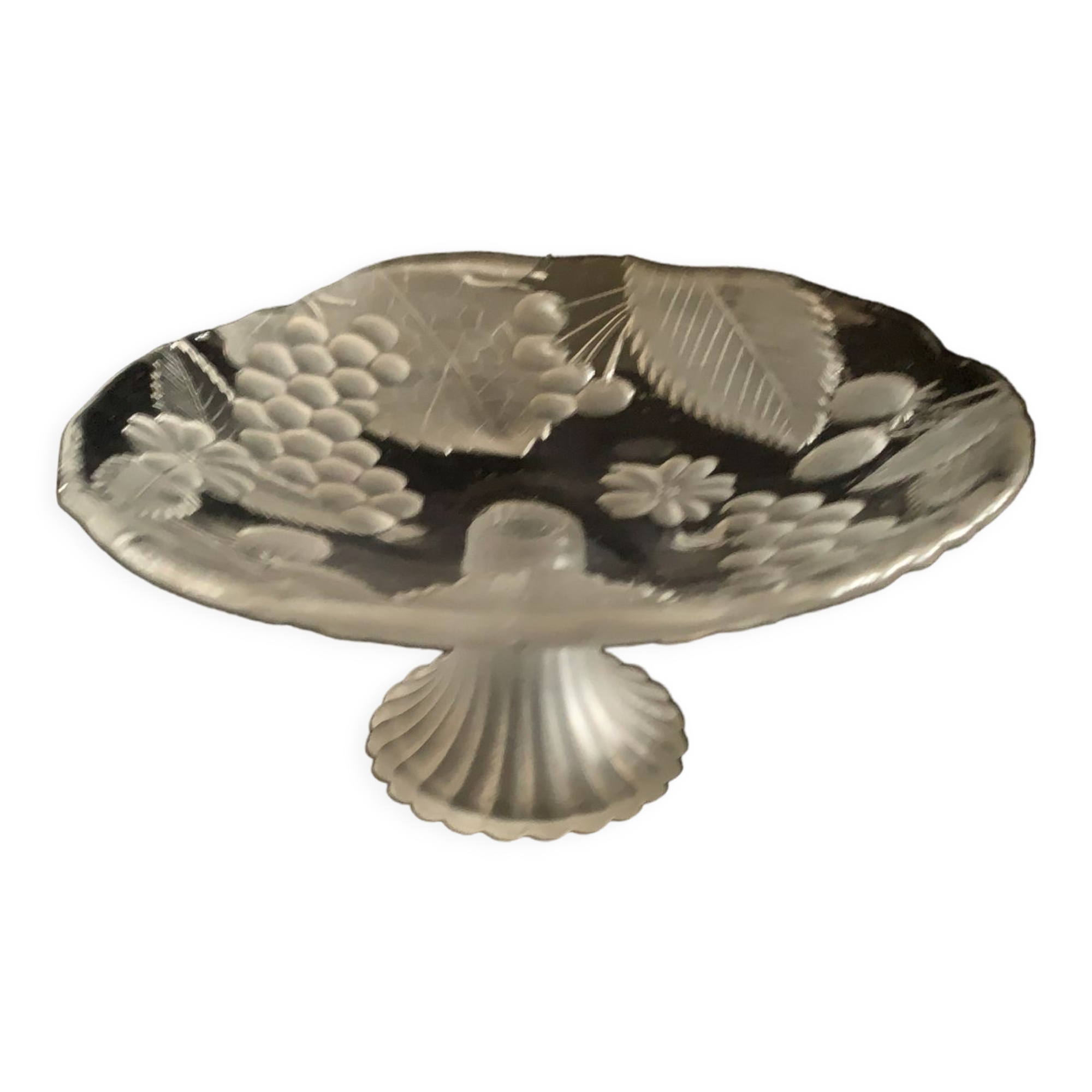 Fruit cup, glass, frosted décor and foot, bright