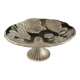 Fruit bowl, made of glass, with frosted decoration and base, luminous.