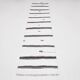 White Brown Striped Turkish Runner Rug, 70x310Cm