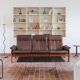 Brown leather 3-seater sofa, Sven Ellekaer for Skipper, 1982.