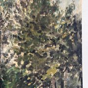 "Trees" oil on cardboard signed