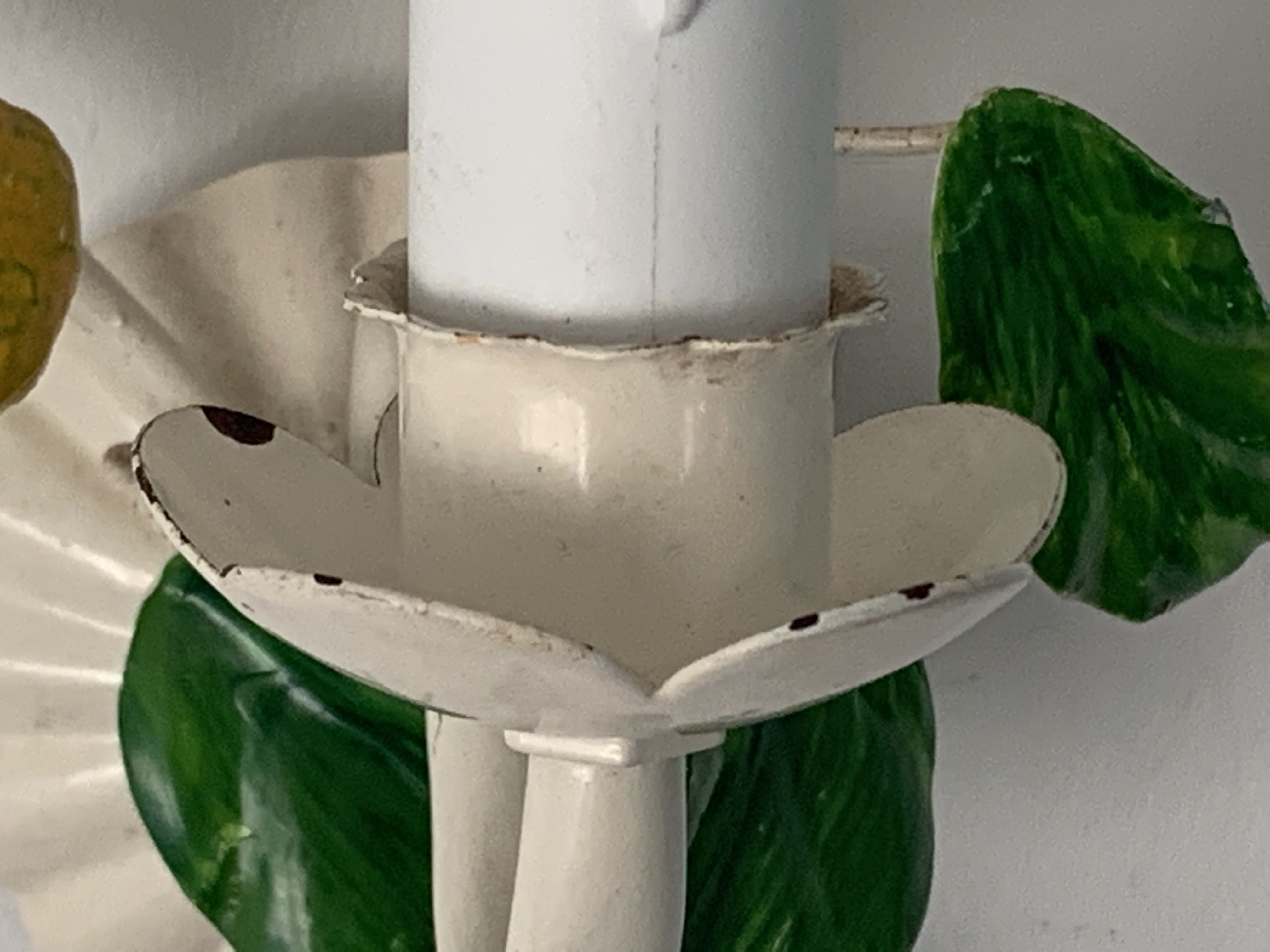 Pair of Italian metal lemon sconces, Firenze House, 1970