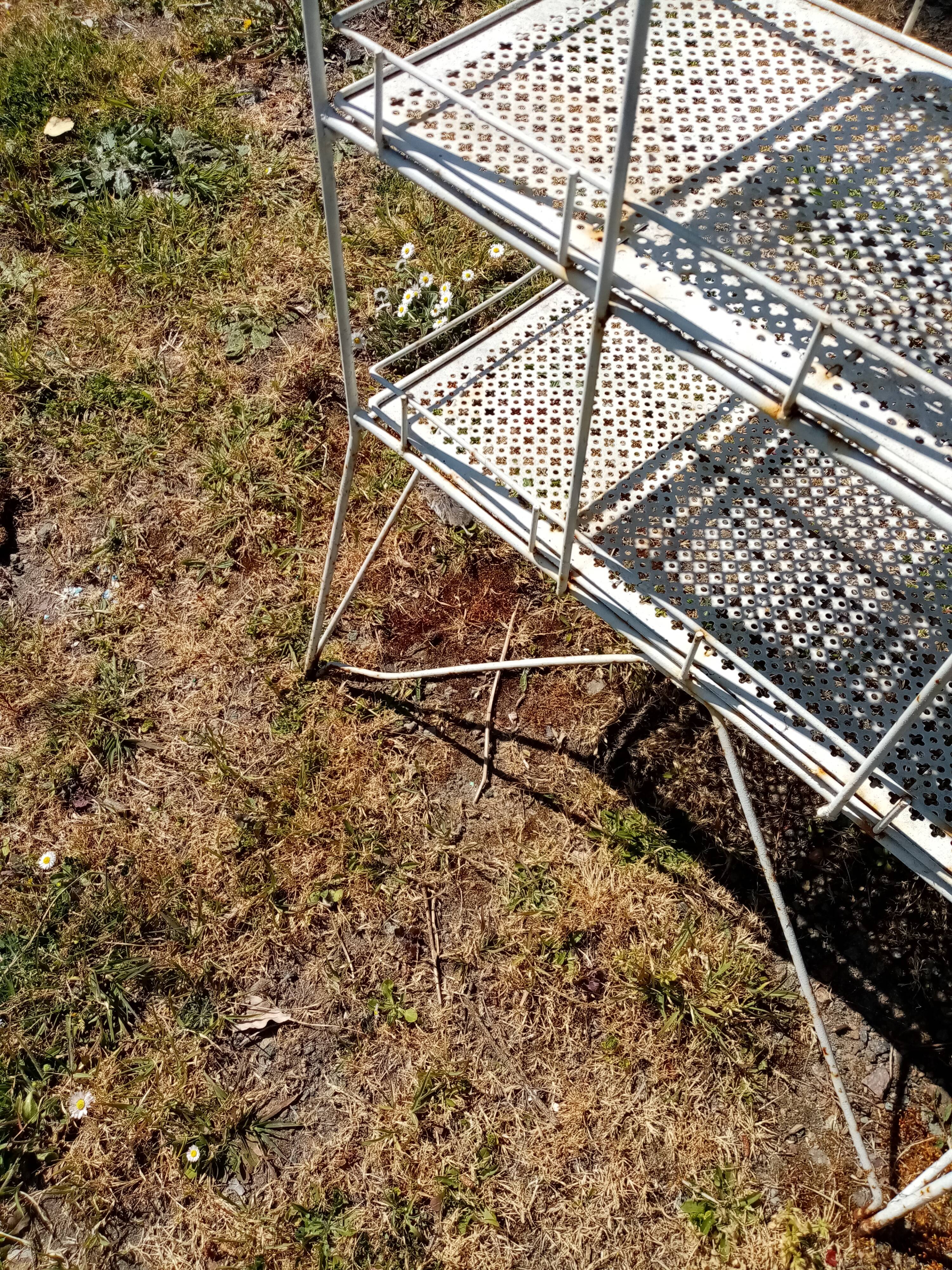 Vintage metal shelf