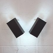 Pair of grey and white wall sconces by Preben Dahl for H. F. Belysning, 1960s