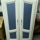 Dressing Room Revamped White/ Denim Fabric (Country Style - Shabby Chic)