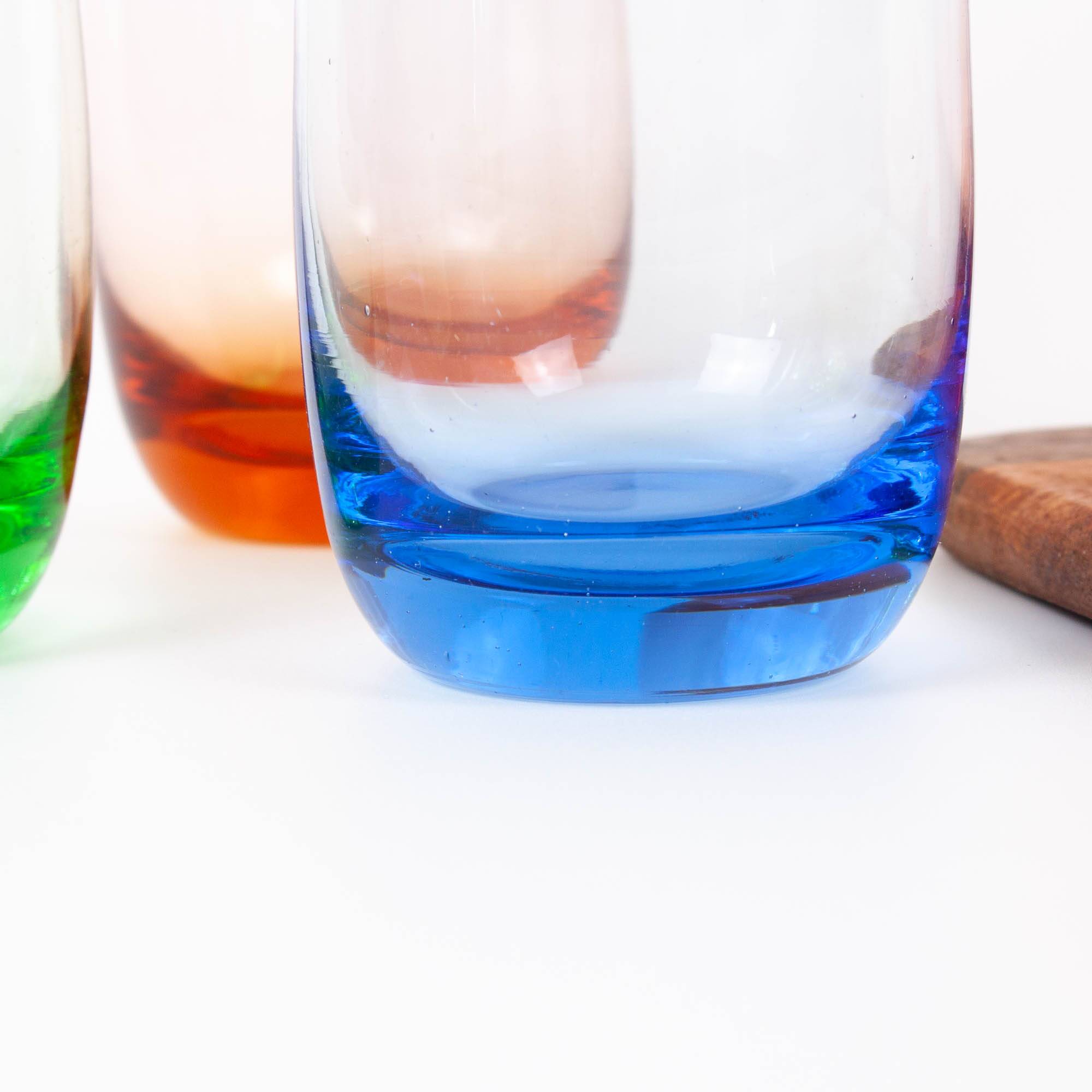 Set of 4 Italian Colorful Glasses, 1980s
