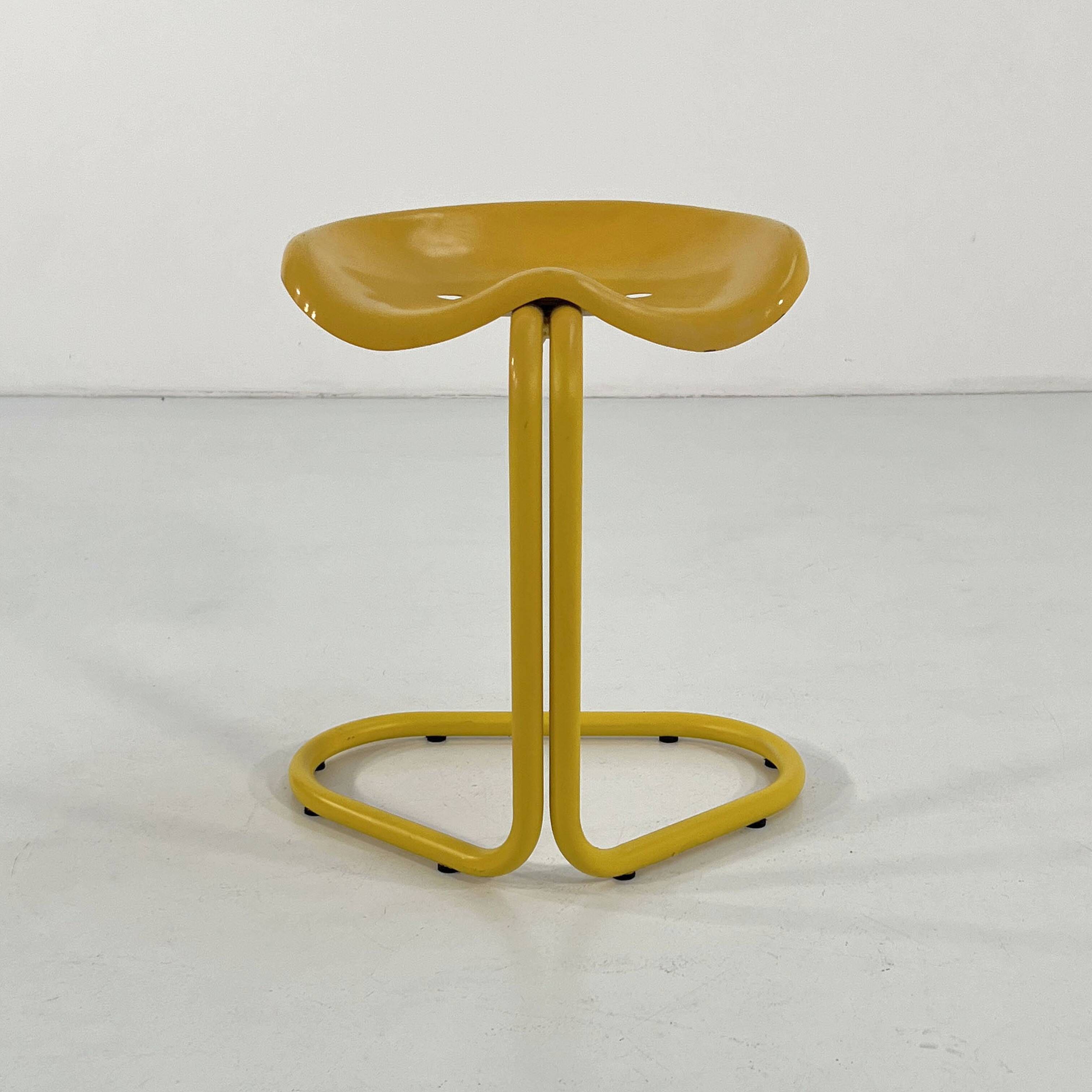 Yellow Tractor Stool by Rodney Kinsman for Bieffeplast, 1970