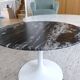 Saarinen Gueridon Side Table Portoro Marble Silver Knoll Eero Saarinen