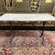 Bistro table in cast iron and marble 1900