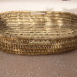 Old wicker laundry basket