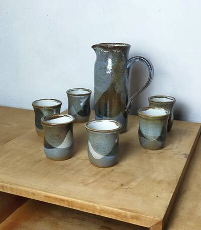 Orangeade service - glazed earthenware