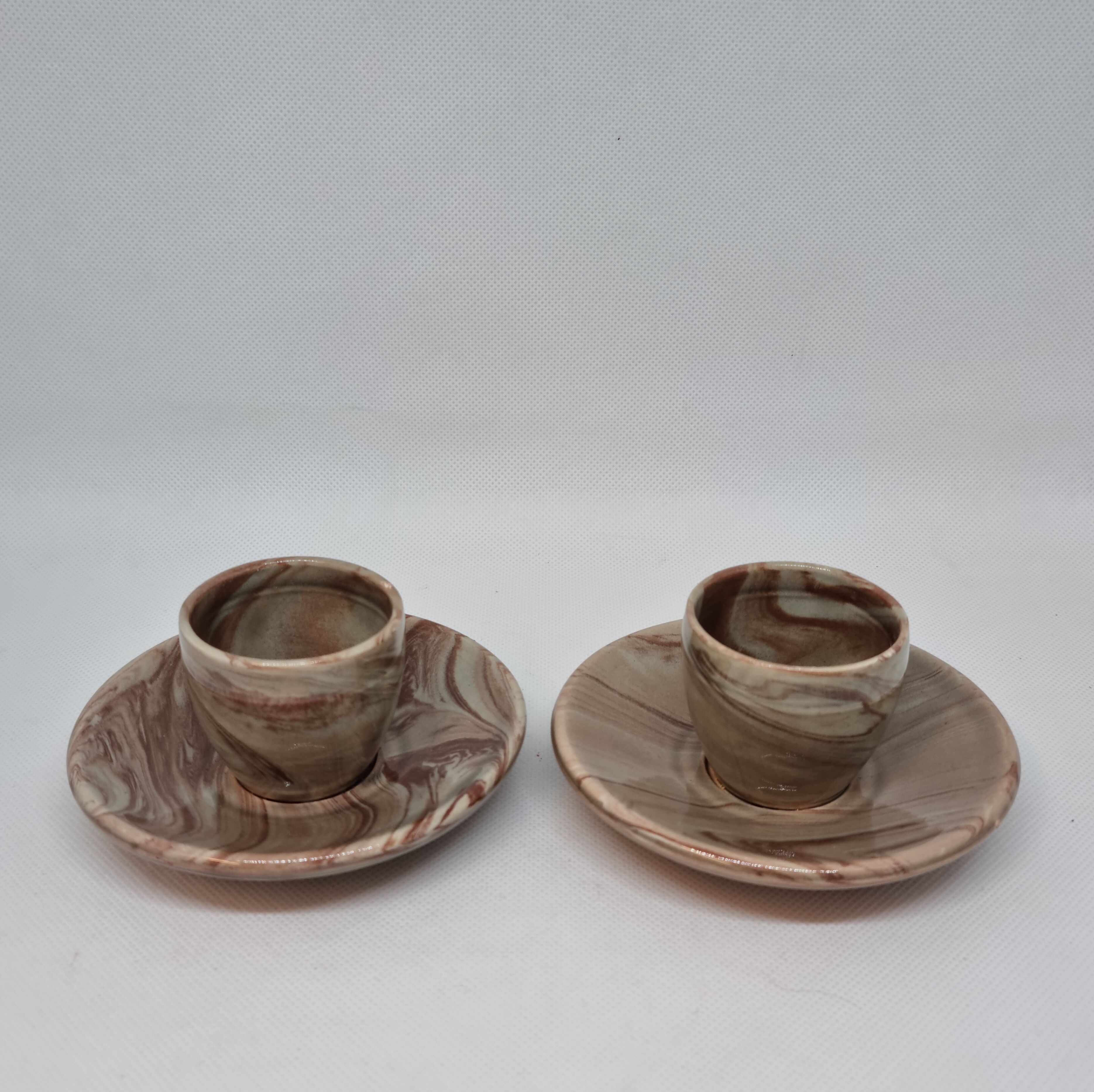 Duo of ceramic shells