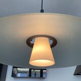 Postmodern Helestra Leuchten pendant light in opaline and frosted glass
