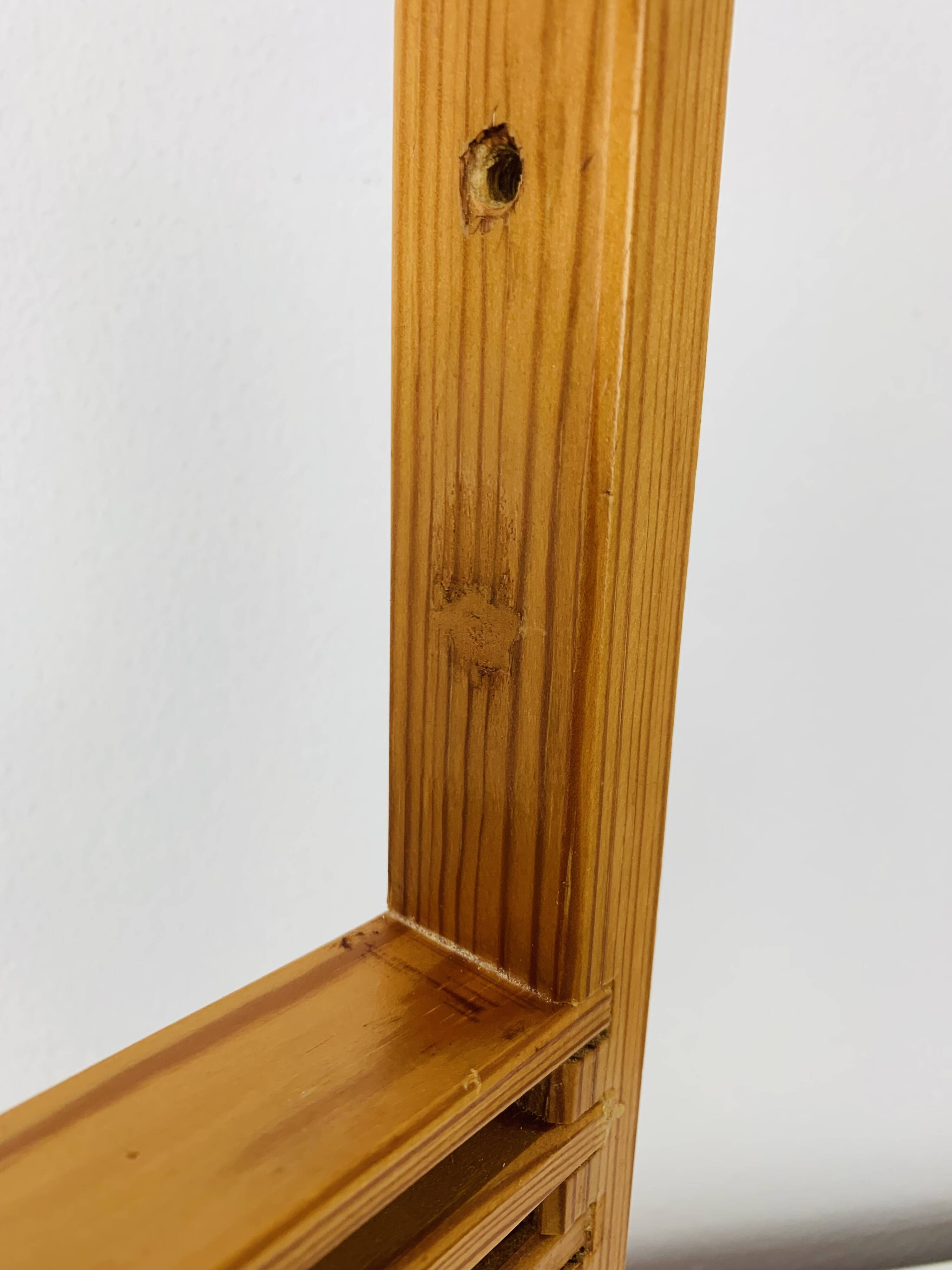 Vintage Ikea pine accordion folding wall lamp, 1980s