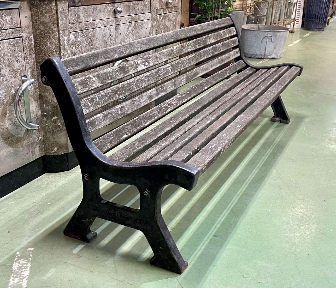Public garden bench from the 50s